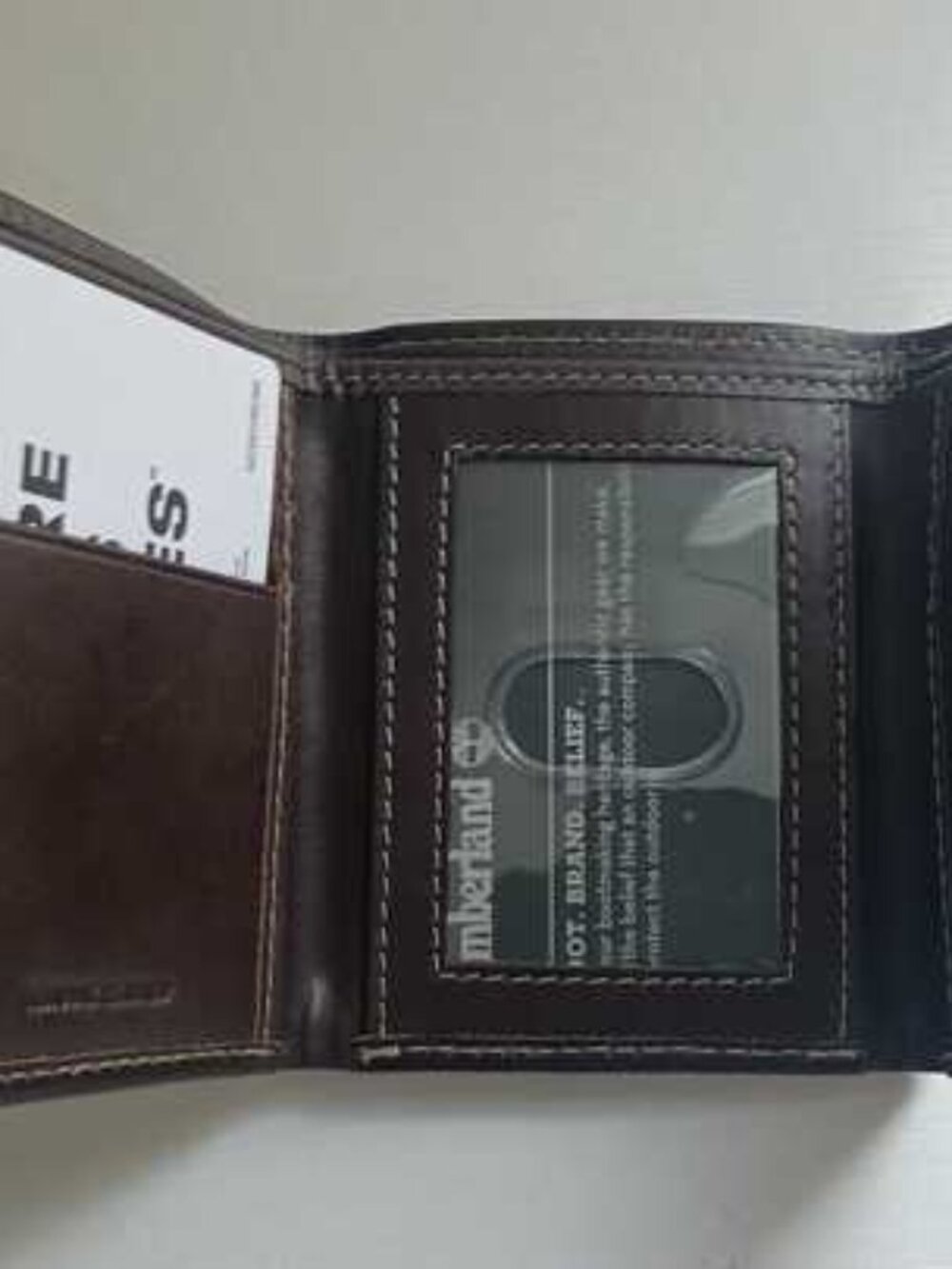 Timberland Dark Brown Leather Wallet (Trifold wallet NWB)